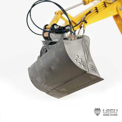LESU 1/14 simulation hydraulic excavator PC360, wheel excavator, small short tail modified quick-detach metal hydraulic tilt bucket attachment