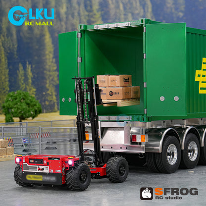 1/14 Scale RC Forklift SFROG-BM214 4WD Hydraulic Remote Control Construction Vehicle with Light & Sound