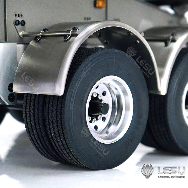 LESU 1/14 Tamiya tractor truck universal hydraulic lift U bucket metal bucket semi-trailer dump truck trailer