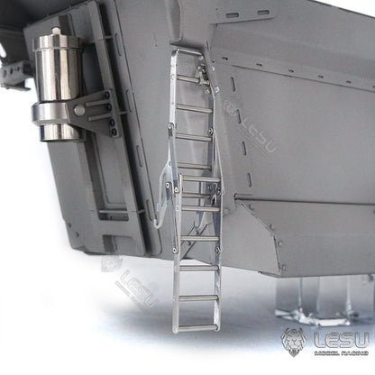 LESU 1/14 Tamiya truck remote control model toy hydraulic front cylinder 8*8 dump truck modified metal container