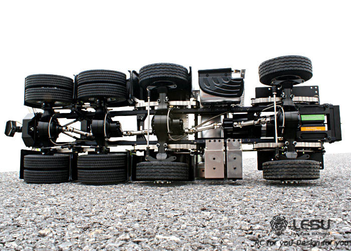 LESU 1/14 Tamiya Benz 1851 3363 Heavy Duty Tractor Truck Chassis 8X8 Full Drive Differential Lock Axle