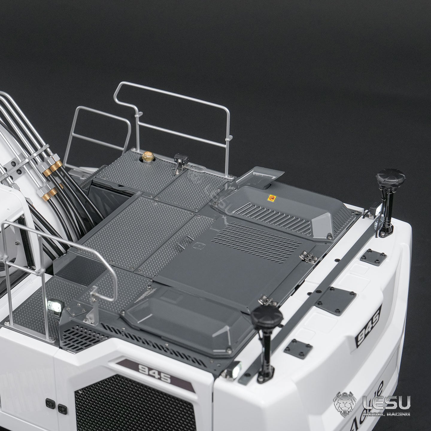 1/14 scale engineering remote-controlled hydraulic model CNC 7-way directional valve Aoue-945 long boom excavator BA-B0034