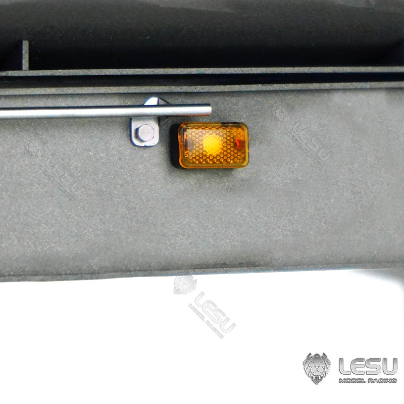 LESU 1/14 Tamiya tractor truck universal hydraulic lift U bucket metal bucket semi-trailer dump truck trailer