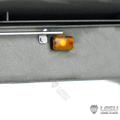 LESU 1/14 Tamiya tractor truck universal hydraulic lift U bucket metal bucket semi-trailer dump truck trailer