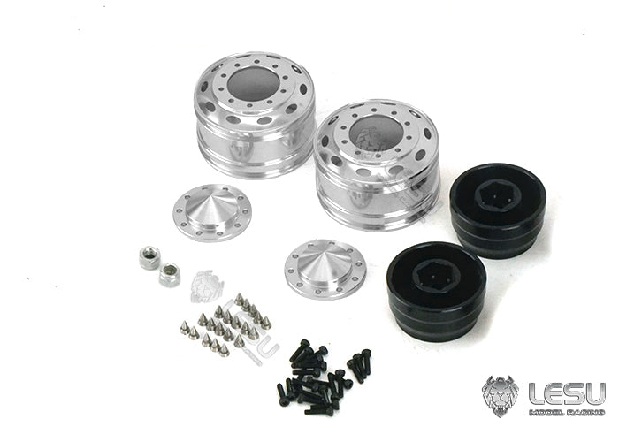 1/14 American simulation truck model toy modification upgrade parts CNC full metal front wide wheel Tamiya LESU