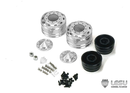 1/14 American simulation truck model toy modification upgrade parts CNC full metal front wide wheel Tamiya LESU