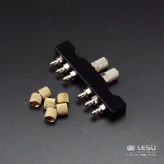LESU Y-1507 1/14 Roll-off Truck Diverter Four-way Connector Diverter Valve for Hydraulic Model System Modification Accessories