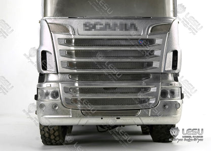 1/14 Truck Model R730 Front Grille Bumper Set Tamiya Tractor DIY Metal CNC Parts LESU