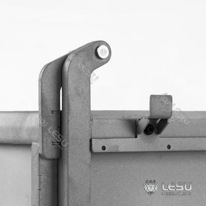 LESU 1/14 Tamiya MAN 8X8 hydraulic dump truck model modified stainless steel one-way bucket