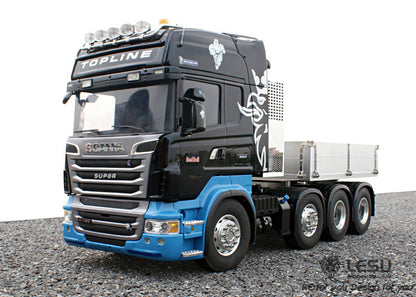 LESU 1/14 Tamiya Scania R470 R620 heavy tractor truck 8X8 full drive differential lock axle finished chassis remote control model