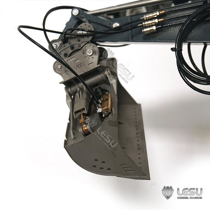 LESU 1/14 Engineering Hydraulic Excavator CAT 374F Modified Quick Release Tool Hydraulic Tilt Bucket Attachment