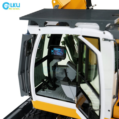 CUT 1/14 RC Hydraulic Wheeled Excavator LR914 8-ways Valve RTR Metal Remote Control 4*4 Digger Model Axle Lock Flysky PL18EV Lite