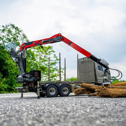 1/14 Truck Tractor Model Hydraulic Truck Crane Timber Crane with Flying Arm LS-A0002 Tamiya 8-way Valve
