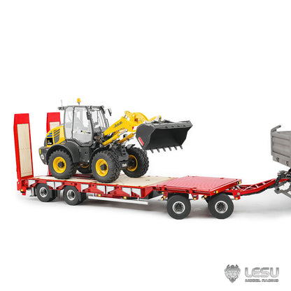 LESU 1/14 Hydraulic Engineering Trailer Small Wheel Trailer LS-A0049 Suitable for Tamiya Dump Truck Heavy Duty Tractor