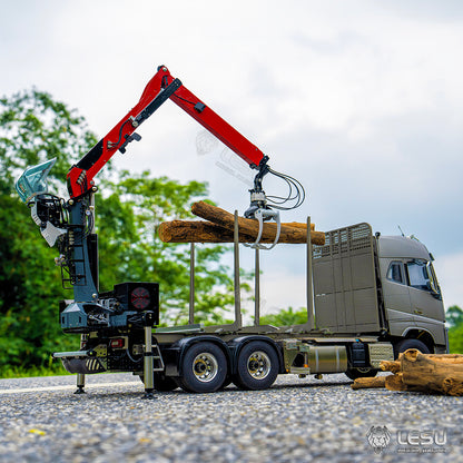 1/14 Truck Tractor Model Hydraulic Truck Crane Timber Crane with Flying Arm LS-A0002 Tamiya 8-way Valve