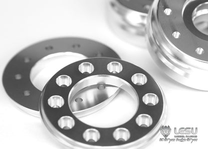 Tamiya 1/14 tractor aluminum alloy front wheel hub W-2017 wide bell mud truck military truck DIY accessories model LESU
