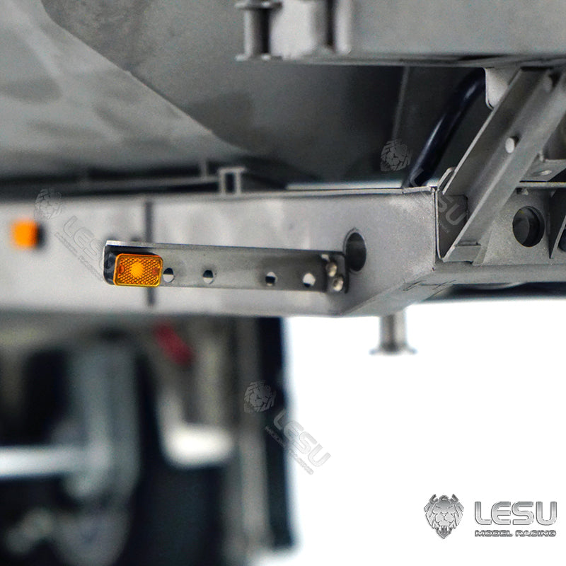 LESU 1/14 Tamiya tractor truck universal hydraulic lift U bucket metal bucket semi-trailer dump truck trailer