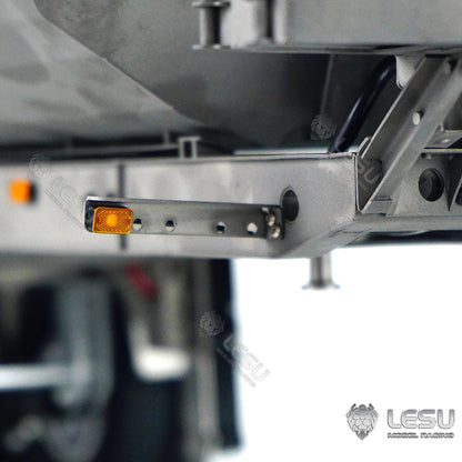 LESU 1/14 Tamiya tractor truck universal hydraulic lift U bucket metal bucket semi-trailer dump truck trailer