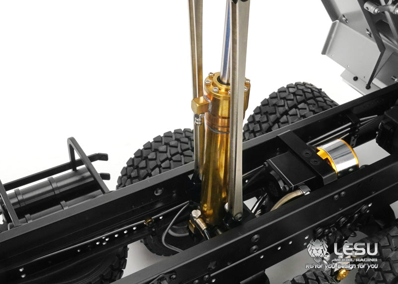 LESU 1/14 Tamiya Hino Truck Metal 6X6 High Torque Hydraulic Dump Truck Model Chinese Style LS-20130014-B