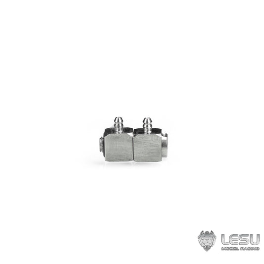 LESU modified stainless steel precision elbow double outlet M3 nozzle suitable for nylon 2*1mm oil pipe
