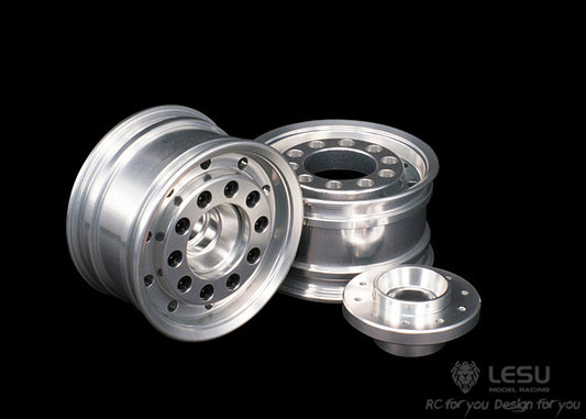 1/14 truck aluminum alloy wheel front wide wheel W-2008 Tamiya tractor Hino special wheel model LESU