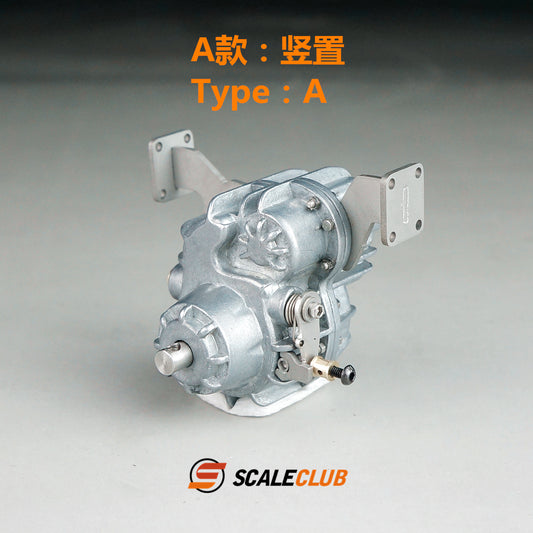 Scaleclub Model Metal Simulation Central Differential with Locking Transfer Case A B C D for 1/14 RC Truck Model Upgrade Parts