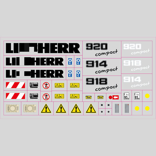 CUT Model CUT-914/918/920 Series UV Sticker Model Excavator Sticker UV Sticker