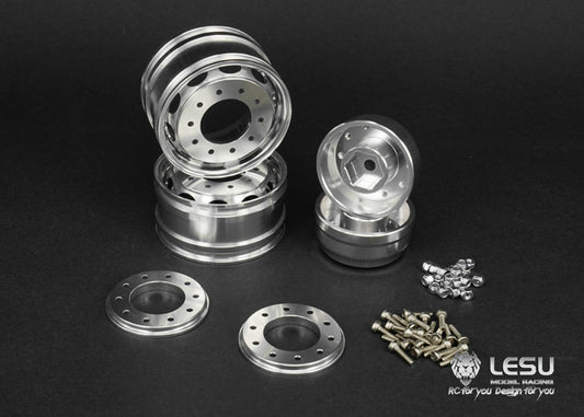 1/14 trailer aluminum alloy wheel Maersk trailer wheel model accessories W-2043-D wide wheel LESU