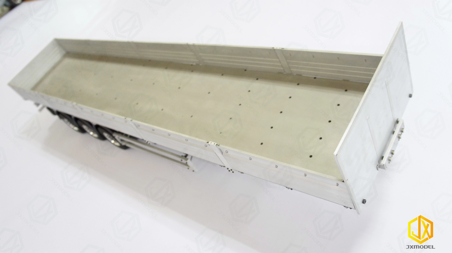 Aluminum alloy siderail trailer-JXmodel car model 1:14 KIT version trailer semi-trailer metal