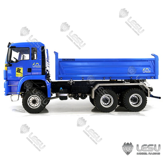 LESU 1/14 MAN TGS full drive 6X6 high torque hydraulic three-way bucket dump truck model truck
