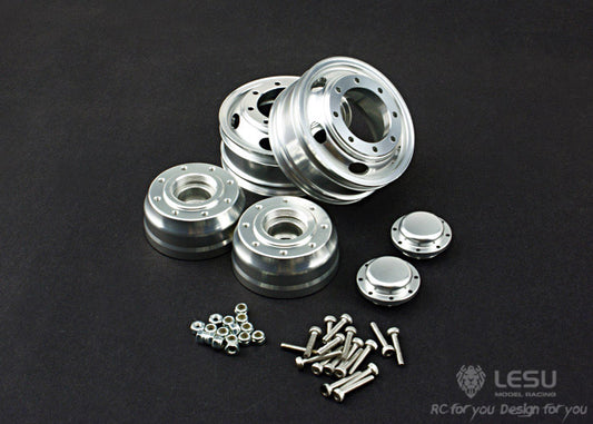 1/14 truck front axle wheel hub W-2009 narrow tire aluminum alloy wheel hub Tamiya tractor mud head model LESU