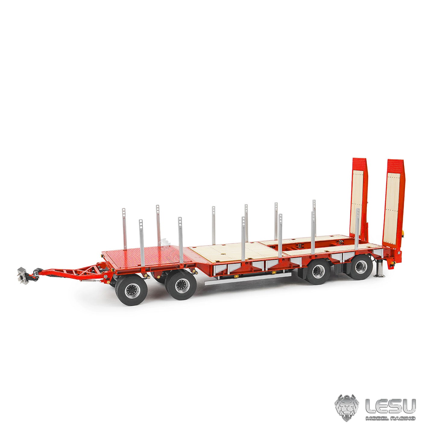 LESU 1/14 Hydraulic Engineering Trailer Small Wheel Trailer LS-A0049 Suitable for Tamiya Dump Truck Heavy Duty Tractor