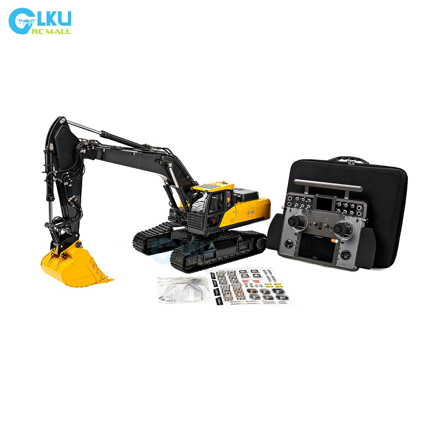 1/14 Sfrog model metal remote control E400 excavator model equipped with three pump system curved linear reversing valve