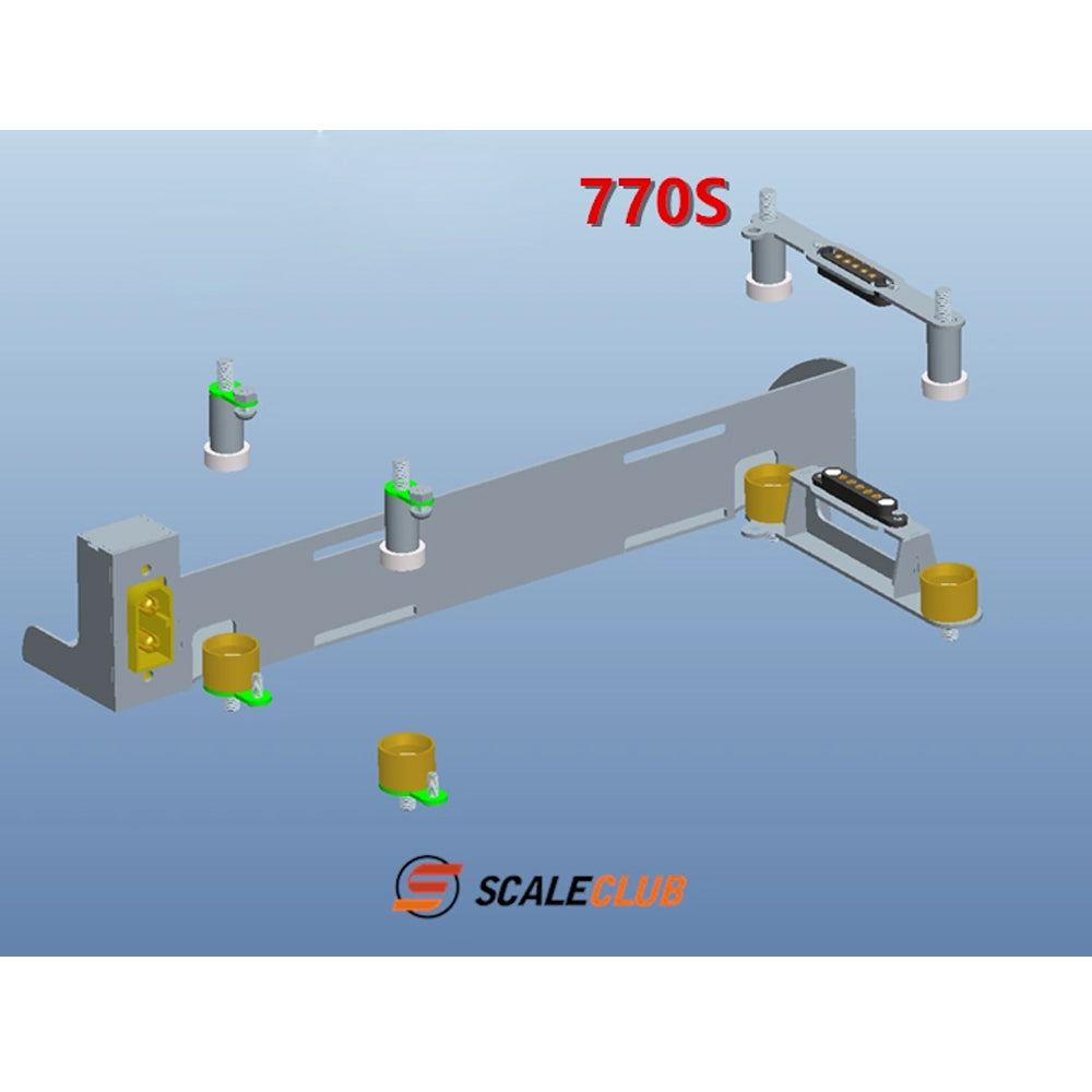 scaleclub 1/14 Tamiya tractor truck magnetic high roof kit battery modification European style