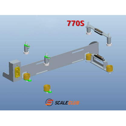 scaleclub 1/14 Tamiya tractor truck magnetic high roof kit battery modification European style