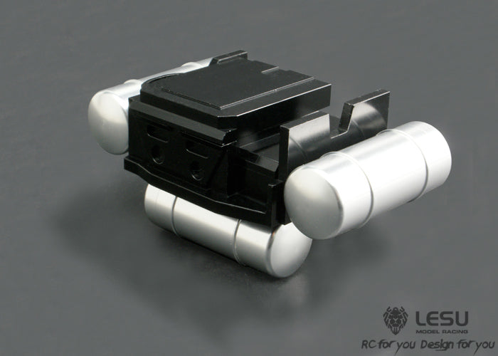 1/14 truck Tamiya tractor G-6061 simulation battery box gas tank DIY mud head modification wiring LESU
