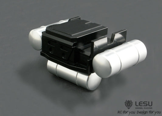 1/14 truck Tamiya tractor G-6061 simulation battery box gas tank DIY mud head modification wiring LESU