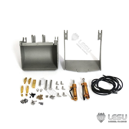 LESU 1/14 engineering machinery model excavator ET35 modified quick change hydraulic opening and closing bucket attachment