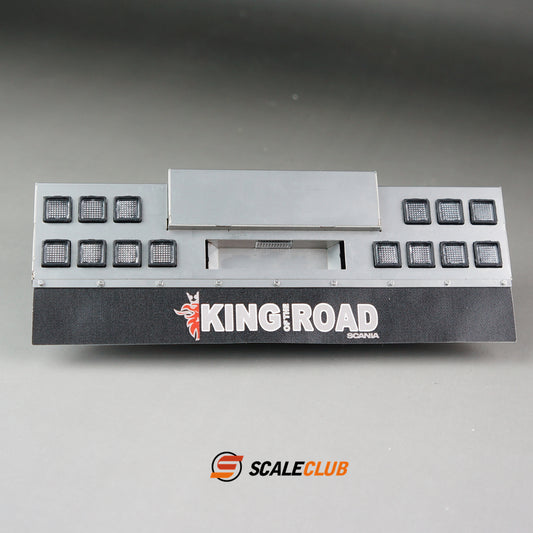 Scaleclub European truck style tail beam 14 square lights for RC Tamiya LESU 1/14 tractor truck toy model parts