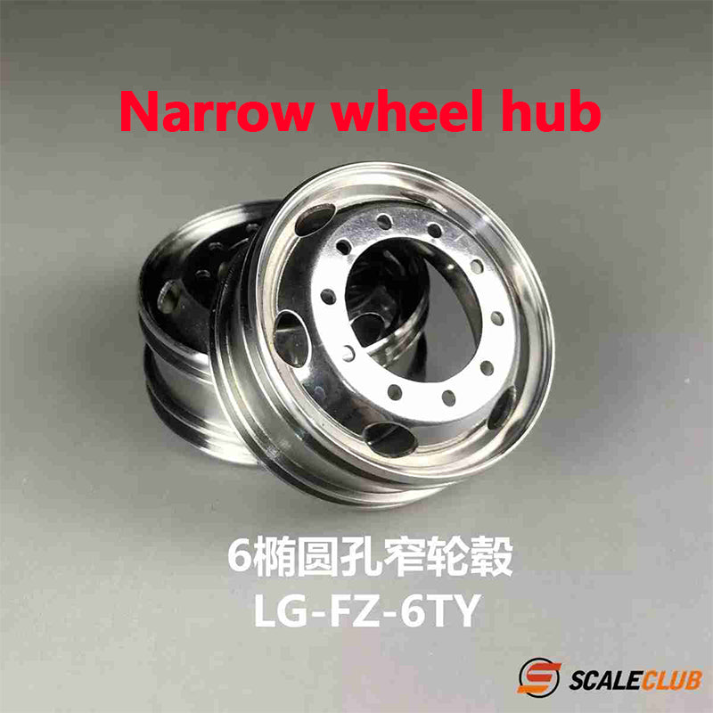 scaleclub 1/14 Tamiya tractor truck dump truck metal upgrade wheel 6 oval hole type