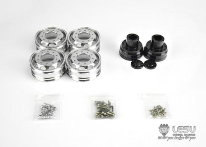 1/14 truck rear wheel hub aluminum alloy W-2012 Tamiya tractor mud head DIY dump truck model accessories LESU