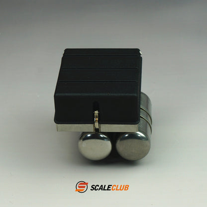 Scaleclub 1/14 JX F2000 tractor truck mud head upgrade metal battery box gas tank