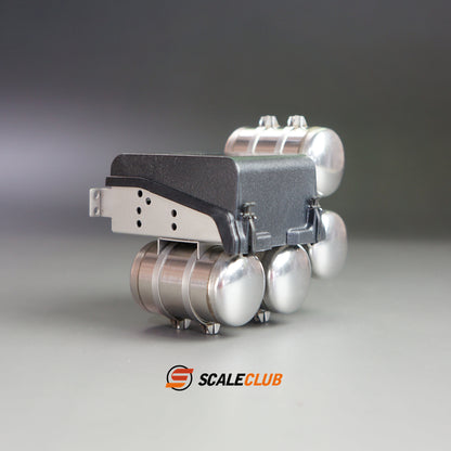 Scaleclub Tamiya 1/14 truck tractor Scania upgraded metal battery box gas tank four gas tanks