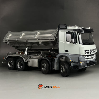 Scaleclcub Model RC 1/14 Mercedes Arocs 8x8 3-way Hydraulic Dump Truck Model