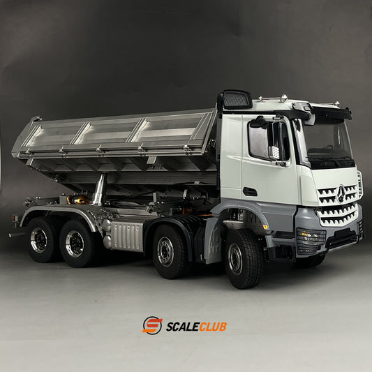Scaleclcub Model RC 1/14 Mercedes Arocs 8x8 3-way Hydraulic Dump Truck Model