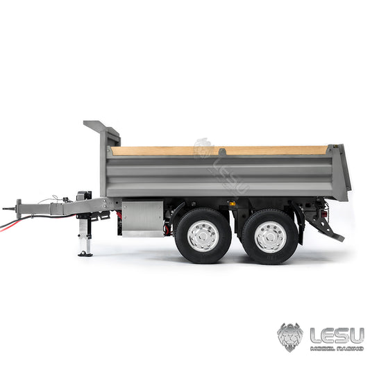 LESU 1/14 full trailer dump truck trailer CNC bucket center hydraulic cylinder lifting LS-A0051-B
