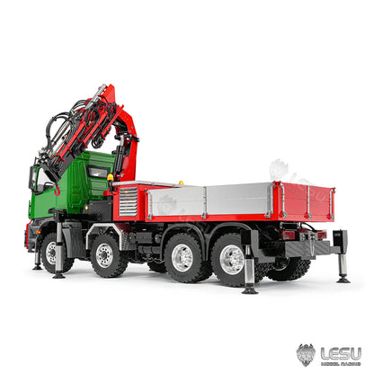1/14 8×8 loader truck models 3348 and 3363 with truck‑mounted crane, can be fitted with LS‑Z0080 extension jib by LESU.