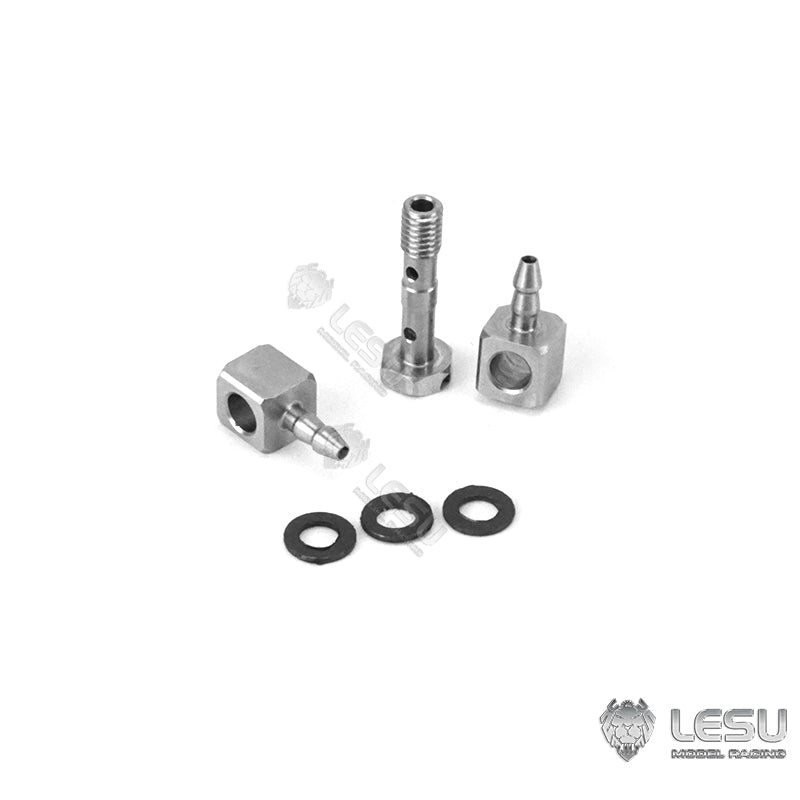 Hydraulic model modified stainless steel precision M3 threaded joint elbow nozzle nylon oil pipe installation LESU