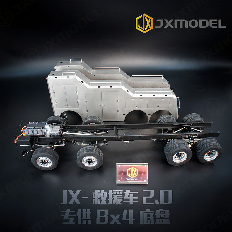 8x4 chassis (specially designed for JX rescue vehicle 2.0) JXmodel Tamiya tow truck, 2-speed gearbox, locking differential