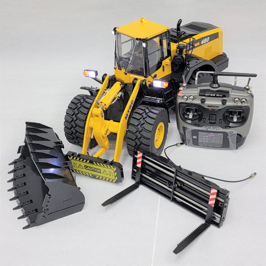 MTRC 1/14 Engineering Vehicle Metal Hydraulic Model 480 Forklift Loader Model